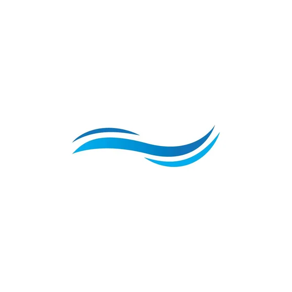 Ola Agua Logo Vector Ilustración Diseño — Vector de stock