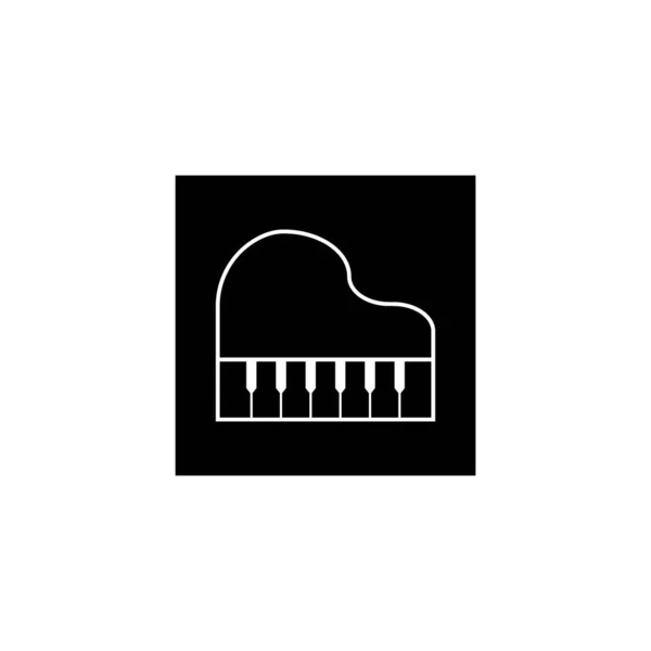 Piano Logo Vektor Illustration Hintergrund — Stockvektor