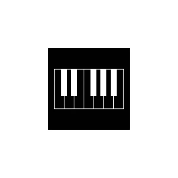 Piano Logo Vector Ilustración Fondo — Archivo Imágenes Vectoriales