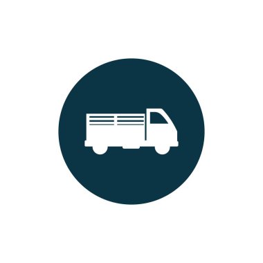 Kamyon simgesi vektör tasarımı çizimi ve arkaplanı