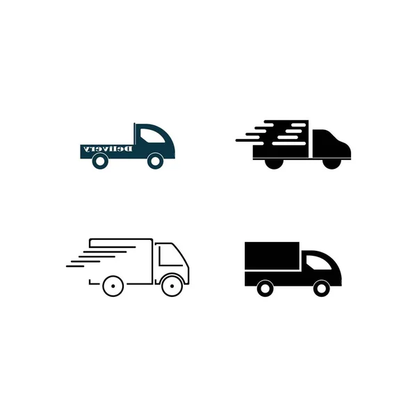 Logo Livraison Camion Illustration Conception Vectorielle Fond — Image vectorielle