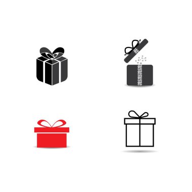 Hediye simgesi vektör tasarımı resimleme arkaplanı