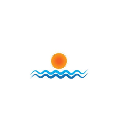 güneş illüstrasyon logo vektör şablonu