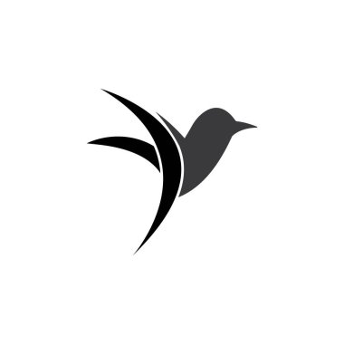 kuş logosu vektör tasarımı çizimi