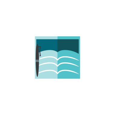 Beyaz arkaplanda kitap simgesi çizimi