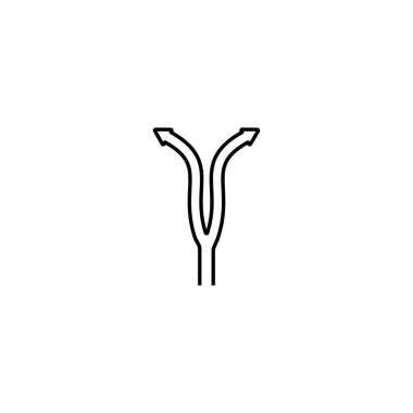 Yol logosu vektör tasarımı örnekleme şablonunda çatal