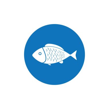 balık logosu vektör şablonu tasarım çizimi ve arkaplan