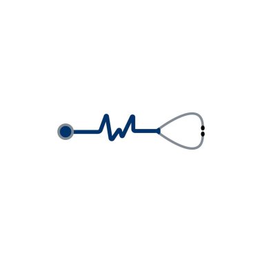 stetoskop ikonu vektör tasarımı çizimi