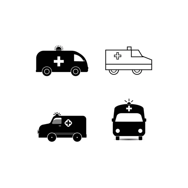 Ambulans Simgesi Vektör Illüstrasyon Tasarımı — Stok Vektör