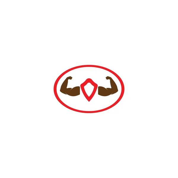 Fitnes Logo Vector Design Illustration Bacground — 图库矢量图片