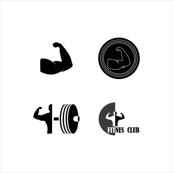 Fitnes Logotipo Design Vetorial Ilustração Bacground — Vetor de Stock