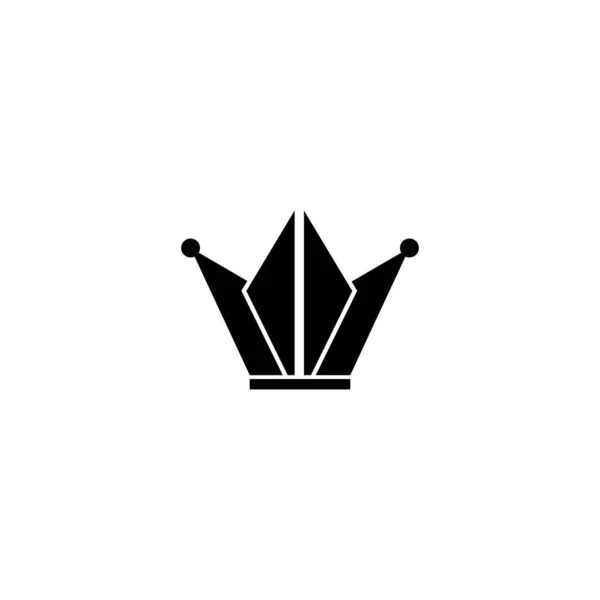 Crown Logo Vektor Tervezés Illusztráció Sablon Háttér — Stock Vector