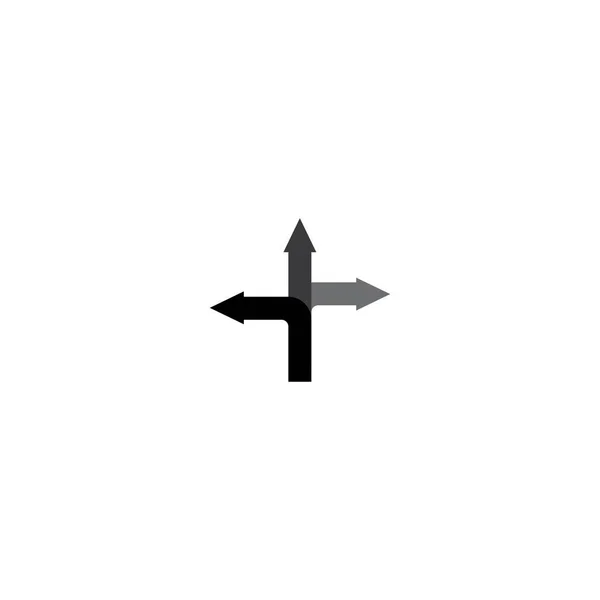 Вилка Векторном Дизайне Логотипа Дороги — стоковый вектор