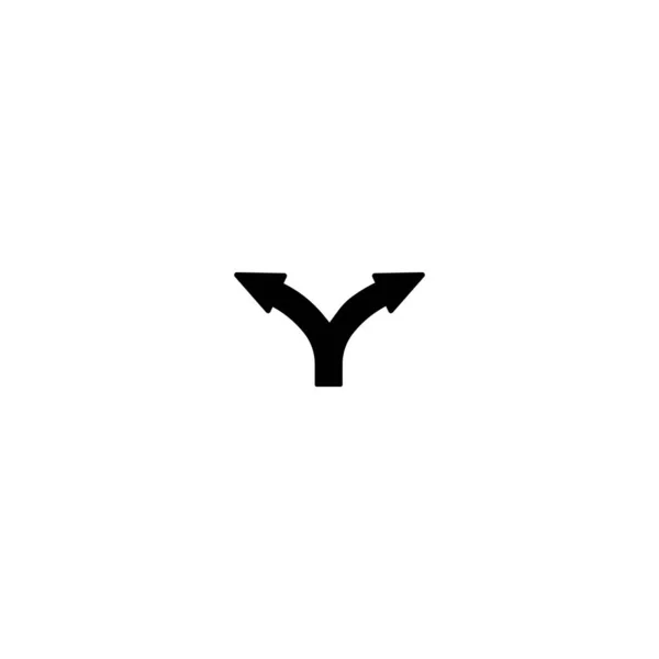 Вилка Векторном Дизайне Логотипа Дороги — стоковый вектор