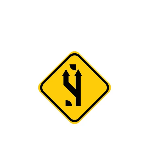 Forcella Nel Logo Della Strada Modello Illustrazione Vettoriale — Vettoriale Stock