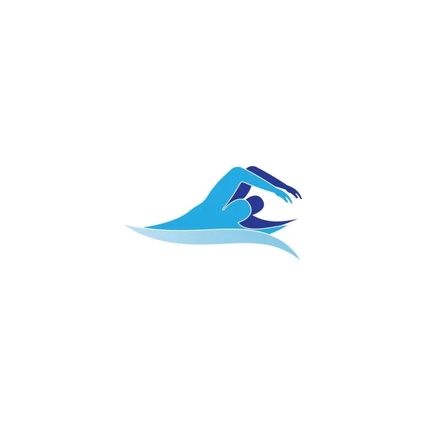 Schwimmen Sport Logo Illustration Vektor Design Vorlage — Stockvektor