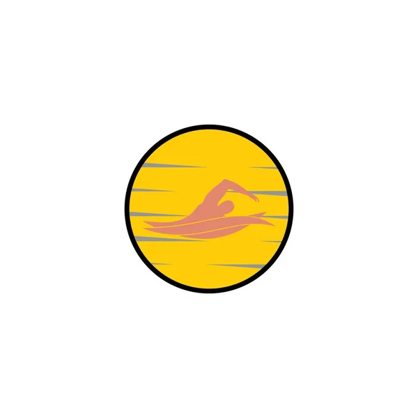 Modèle Conception Vectorielle Ilustration Logo Sport Natation — Image vectorielle