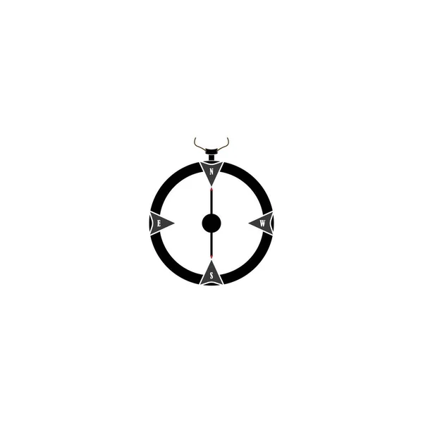 Illustration Vectorielle Logo Compas Design Fond — Image vectorielle