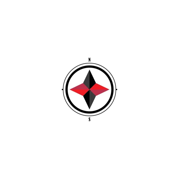 Illustration Vectorielle Logo Compas Design Fond — Image vectorielle
