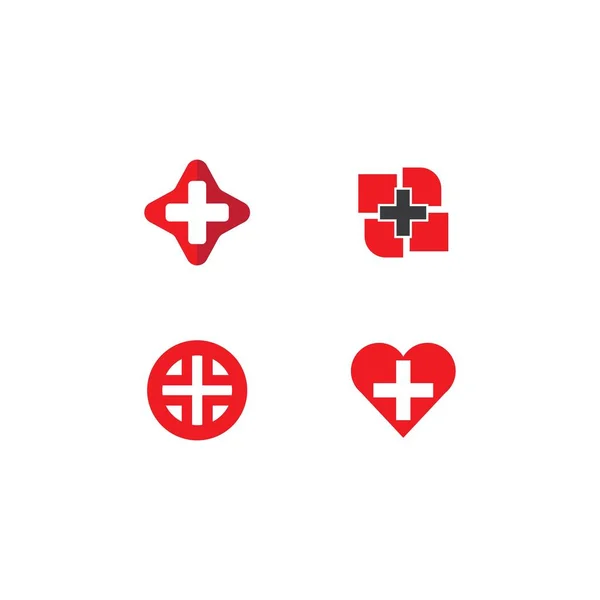 Medisch Kruis Logo Ontwerp Sjabloon Illustratie Backround — Stockvector