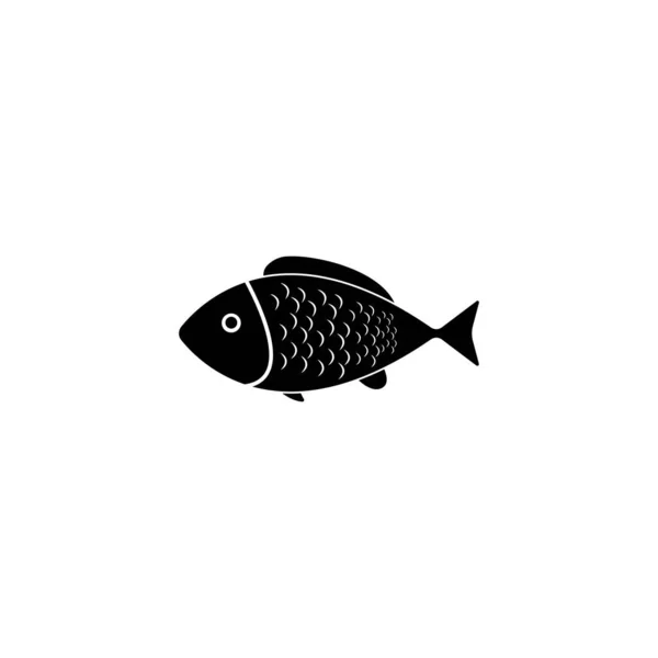 Peces Logotipo Vector Plantilla Diseño Ilustración Fondo — Vector de stock