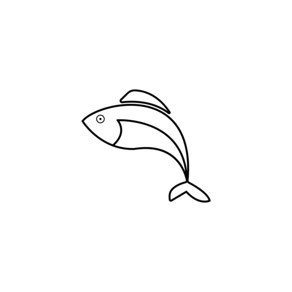 Návrh Vektorové Šablony Loga Ryb Pozadí — Stockový vektor