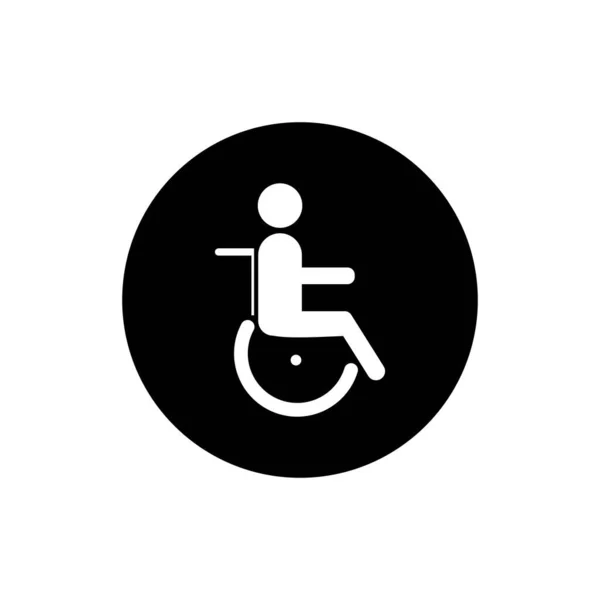Φόντο Πρότυπο Σχεδιασμού Εικονογράφησης Φορέα Λογότυπο Αναπηρικής Καρέκλας — Διανυσματικό Αρχείο