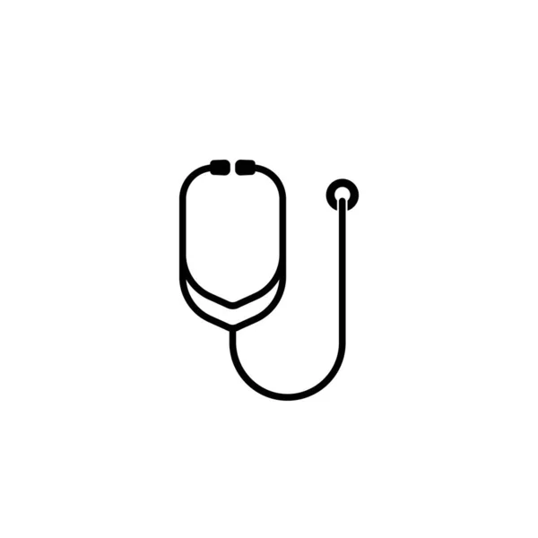 Stetoskop Ikonu Vektör Tasarımı Çizimi — Stok Vektör