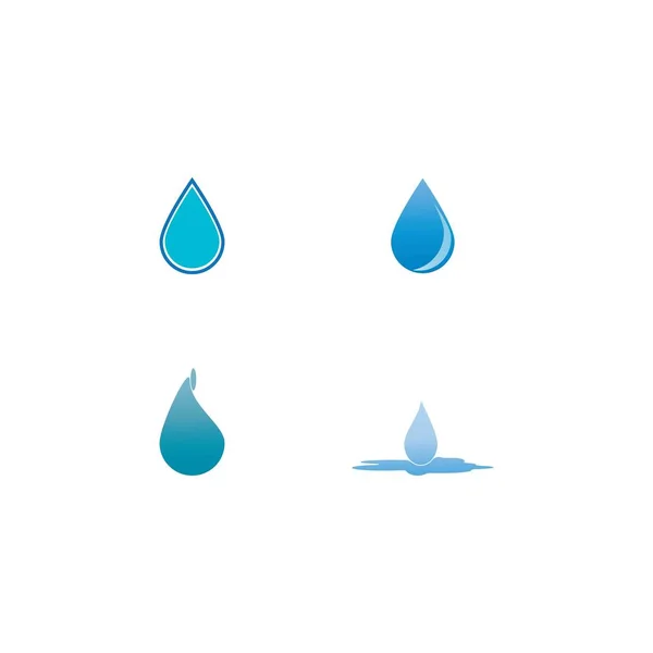 Wasser Tropfen Logo Vektor Illustration Design — Stockvektor