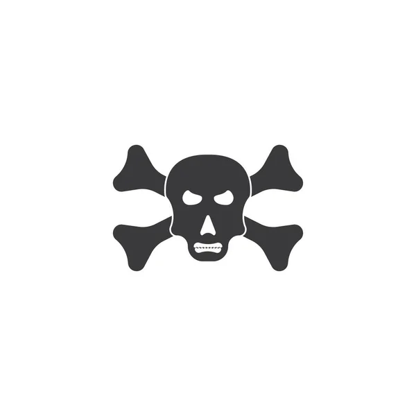 Skull Icon Vektor Design Illustration Und Hintergrund — Stockvektor