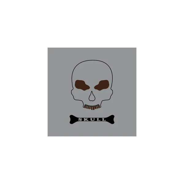 Skull Icon Vektor Design Illustration Und Hintergrund — Stockvektor