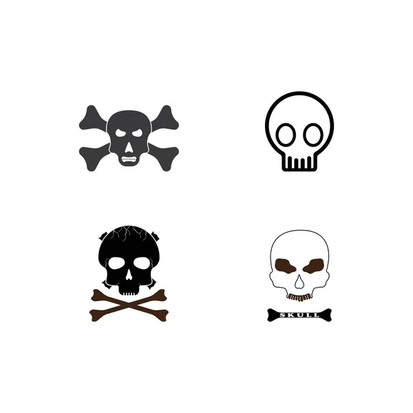 Skull Icon Vektor Design Illustration Und Hintergrund — Stockvektor