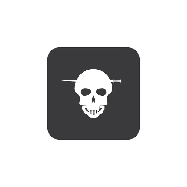 Skull Icon Vektor Design Illustration Und Hintergrund — Stockvektor