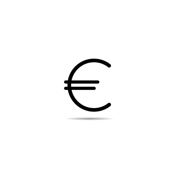 Euro Valuta Ikon Vektor Illustration Design — Stock vektor