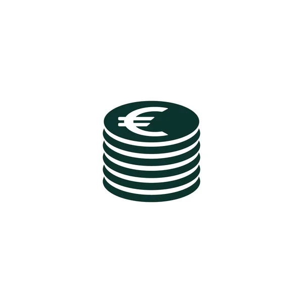 Іконка Євро Валюти Векторний Дизайн Ілюстрації — стоковий вектор