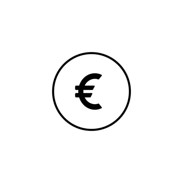 Euro Valuta Ikon Vektor Illustration Design — Stock vektor