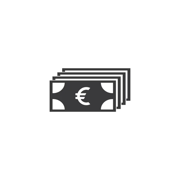 Іконка Євро Валюти Векторний Дизайн Ілюстрації — стоковий вектор