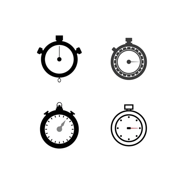 Modèle Illustration Conception Vectorielle Icône Chronomètre — Image vectorielle