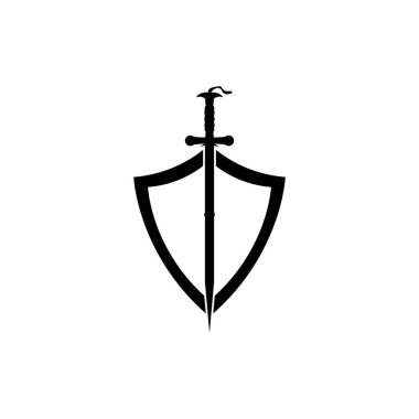 Kılıç logosu illüstrasyon tasarımı