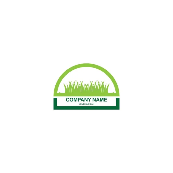 Natural Grass Ilustracja Logo Wektor Wzór Projektu — Wektor stockowy