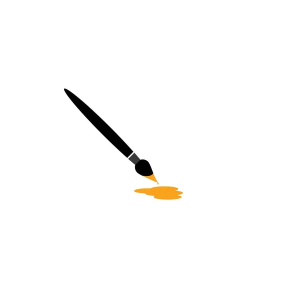 Малювати Пензлем Логотип Векторна Ілюстрація Шаблонний Дизайн — стоковий вектор