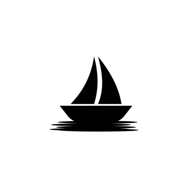 Segelboot Logo Vektor Vorlage Design Illustration — Stockvektor