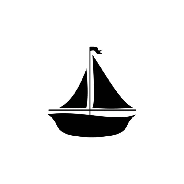 Логотип Вітрильника Векторний Дизайн Шаблону Ілюстрація — стоковий вектор