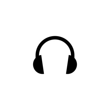 Kulaklık logosu vektör tasarımı örnekleme şablonu