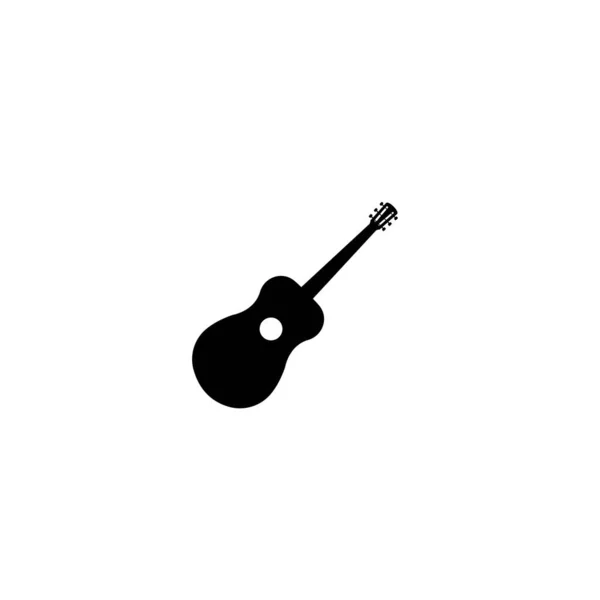 Guitarra Logotipo Vetor Design Ilustração Fundo —  Vetores de Stock