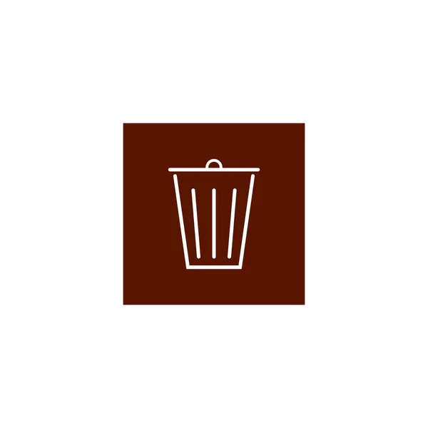 Trash Can Icon Vector Design Illustration Background — Stock Vector