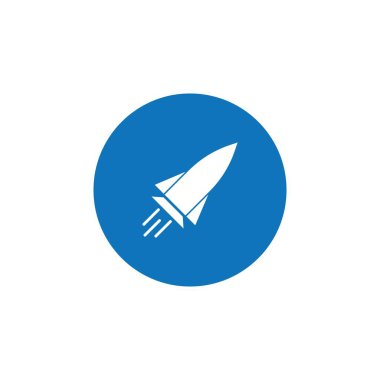 Roket simgesi vektör çizim şablonu