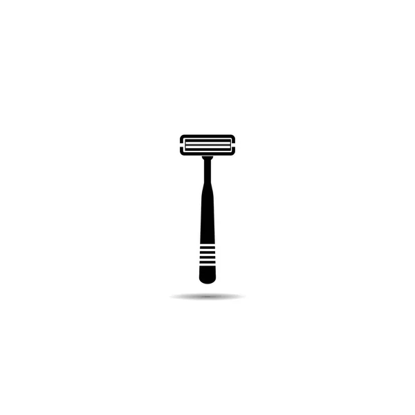 Lâmina Barbear Logotipo Design Vetorial Ilustração Fundo — Vetor de Stock