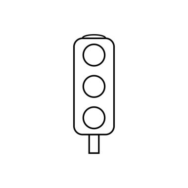 Trafik Işığı Vektörü Düz Simgesi
