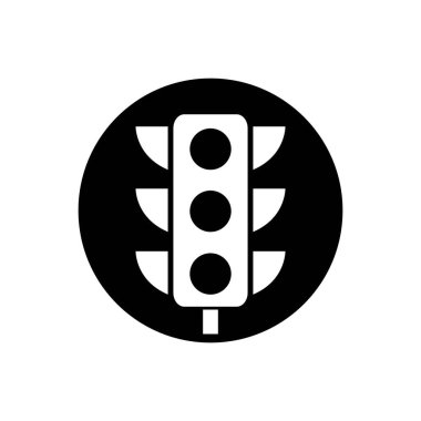 Trafik Işığı Vektörü Düz Simgesi